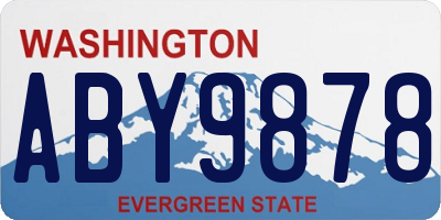 WA license plate ABY9878