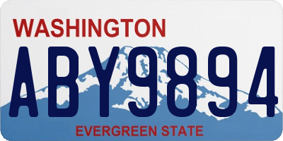 WA license plate ABY9894