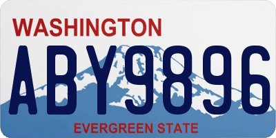 WA license plate ABY9896