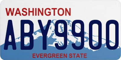 WA license plate ABY9900