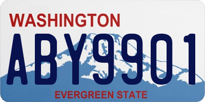 WA license plate ABY9901