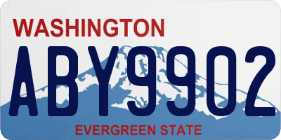 WA license plate ABY9902