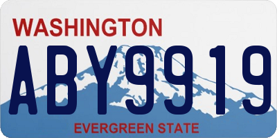 WA license plate ABY9919