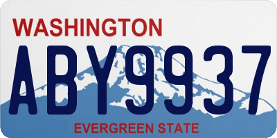 WA license plate ABY9937