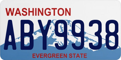 WA license plate ABY9938