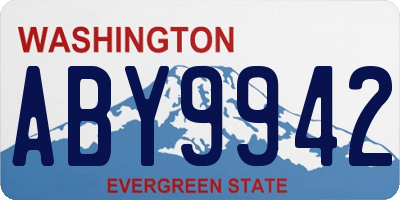 WA license plate ABY9942