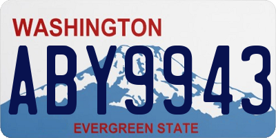 WA license plate ABY9943