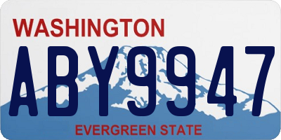 WA license plate ABY9947