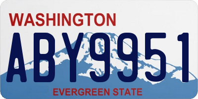 WA license plate ABY9951