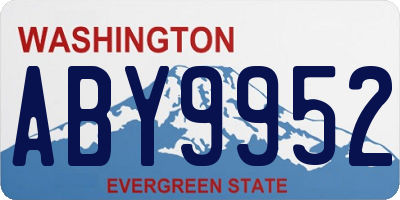 WA license plate ABY9952