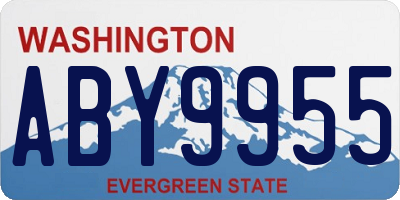 WA license plate ABY9955