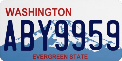 WA license plate ABY9959