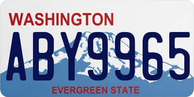 WA license plate ABY9965