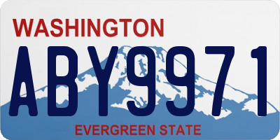 WA license plate ABY9971