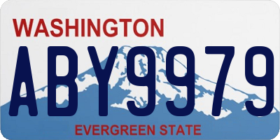 WA license plate ABY9979