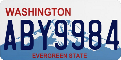 WA license plate ABY9984