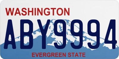 WA license plate ABY9994