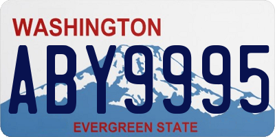 WA license plate ABY9995