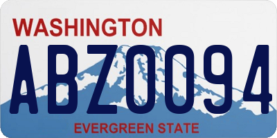 WA license plate ABZ0094