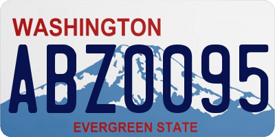 WA license plate ABZ0095