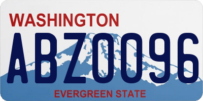 WA license plate ABZ0096