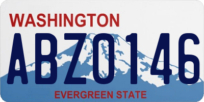 WA license plate ABZ0146