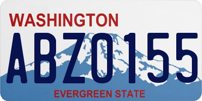 WA license plate ABZ0155