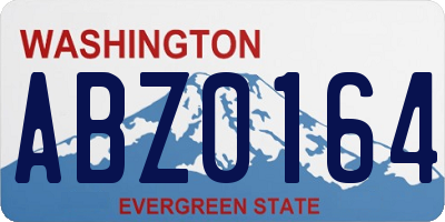 WA license plate ABZ0164