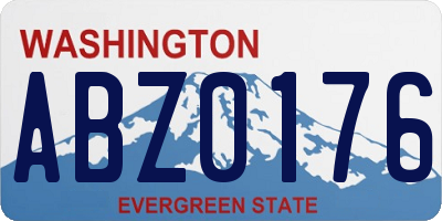 WA license plate ABZ0176