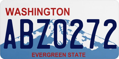 WA license plate ABZ0272