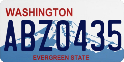WA license plate ABZ0435