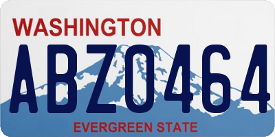 WA license plate ABZ0464