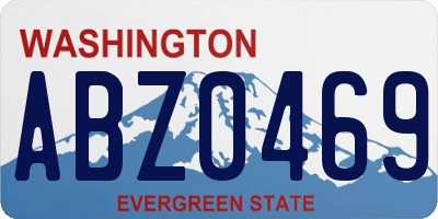 WA license plate ABZ0469