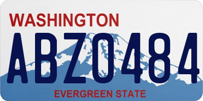 WA license plate ABZ0484