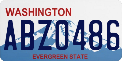 WA license plate ABZ0486