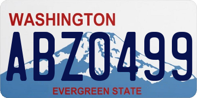WA license plate ABZ0499