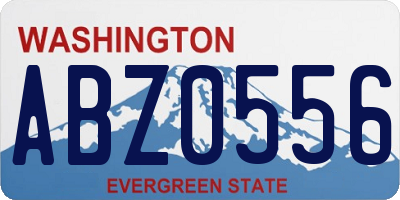 WA license plate ABZ0556