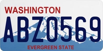 WA license plate ABZ0569