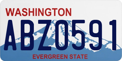 WA license plate ABZ0591