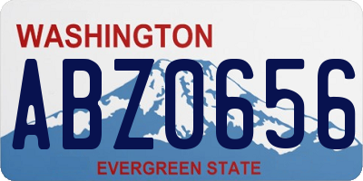 WA license plate ABZ0656