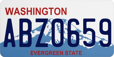 WA license plate ABZ0659