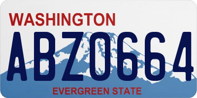 WA license plate ABZ0664