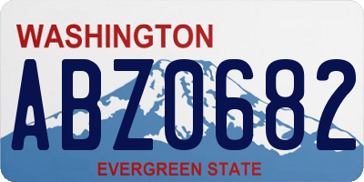 WA license plate ABZ0682