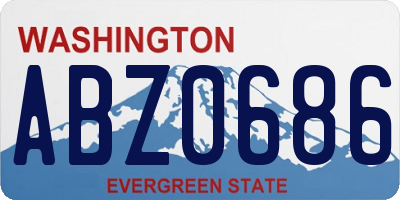 WA license plate ABZ0686