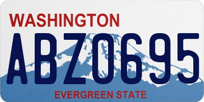 WA license plate ABZ0695