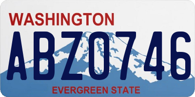 WA license plate ABZ0746
