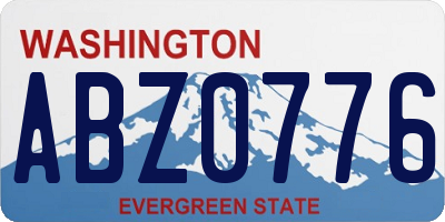 WA license plate ABZ0776