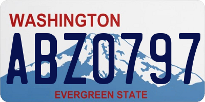 WA license plate ABZ0797