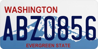 WA license plate ABZ0856