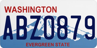 WA license plate ABZ0879